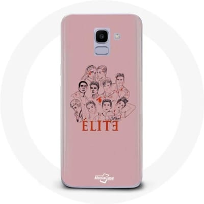 Coque - Samsung - Galaxy J6 2018 - Rigide - Rose - Affiche personnages Fanart Logo