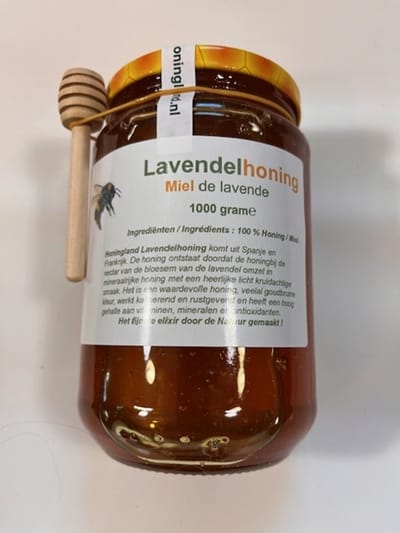 Honingland : Lavendel honing, Miel de lavande, Lavender Honey ( Rauwe ). 1000 gram