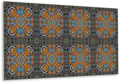 Tulup PVC Wandpaneel - Oosters Patroon Vinyl Wandpaneel - 100 cm x 50 cm - Veelkleurig PVC Muurpaneel - 1 stuk - Zelfklevend Wandpaneel - Mozaïek Wandbekleding - Zelfklevende Wandbekleding - Plaktegels Keuken en Badkamer