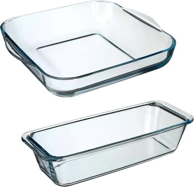 Secret de Gourmet ovenschalen set 2 formaten - Glas - 29 x 29 cm en 31 x 12 cm
