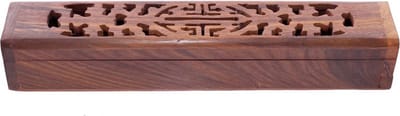 Wierookhouder - Wierookbrander - Sheesham Hout - Uitgesneden - Wierookstokjes - Wierookkegeltjes