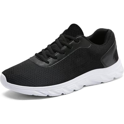 Zwarte Sportschoenen Voor heren Originele Heren Hardlopen Wandelen Mesh Schoenen Ademend Atletisch Lichtgewicht Heren Tennisschoeisel 38 black