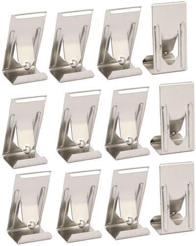 JHUBERS- Fotolijst Haken 12 Stuks - Metalen Veer Draai Clip - Voor Wandmontage - Geschikt voor Houten Frames - Stevig en Betrouwbaar - Ophanghaken