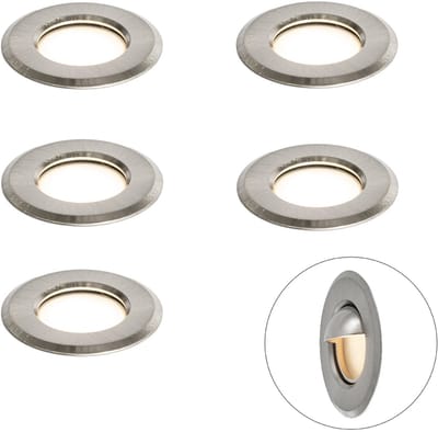 QAZQA linsey - Moderne LED Grondspot - 5 lichts - Ø 3.95 cm - Aluminium - Buitenverlichting