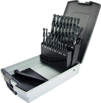 Metaalborenset HSS DIN 338 19 delig 1-10 mm