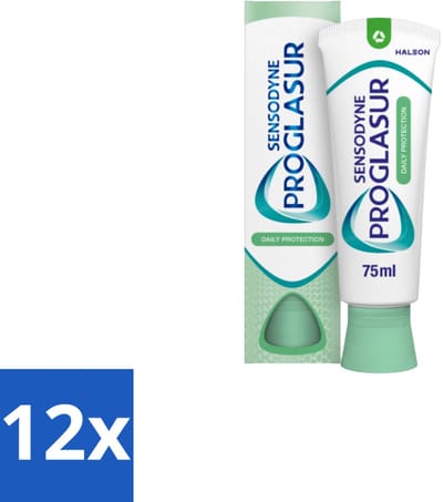 Sensodyne Tandpasta ProGlasur Daily Protection Daily Protection 75 ml - Voordeelverpakking - 12 stuks