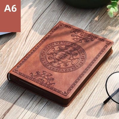 A6 Retro Stijl Mini Notebook PU Lederen Cover Schrijfboek Draagbare Kladblok School Kantoorbenodigdheden