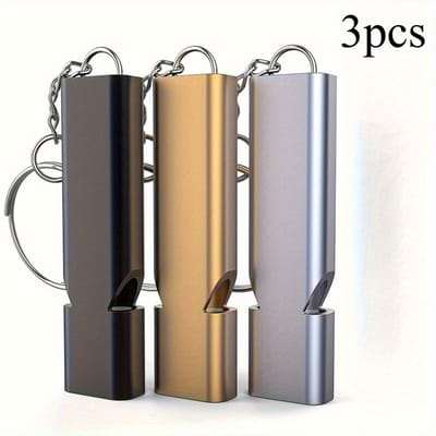 Livé® 3-Pack Noodfluitjes – Aluminium Sport- en Veiligheidsfluitjes
