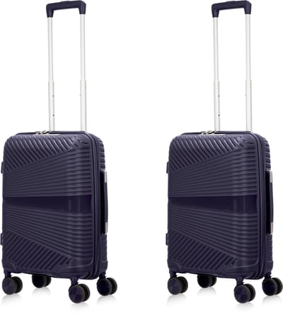 Mallorca Reiskofferset 2-delig - Handbagage - 2 x 39 liter - Navy blue - Met Ingebouwd TSA Slot - Voor Vliegtuig en Vakanties