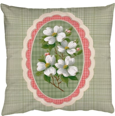 Sierkussens - Kussentjes Woonkamer - 50x50 cm - Bloemen - Illustratie - Geruit - Groen