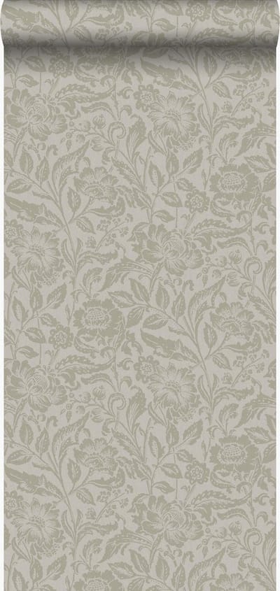 Origin Wallcoverings behang bloemen lichtbruin - 53 cm x 10.05 m - 347022