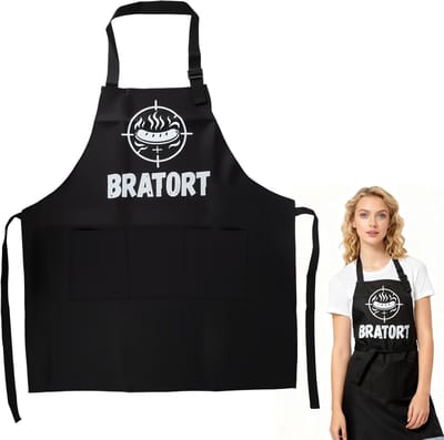 Thijox - Grappig BBQ-Schort voor Mannen - Waterdicht Kookschort met Zakken - One Size Fits All - Perfect Cadeau voor Vaderdag, Verjaardag, en Feestjes