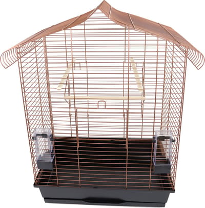 Interzoo Vogelkooi Vega Koper/Zwart - 61,5 x 41,5 x 79 cm