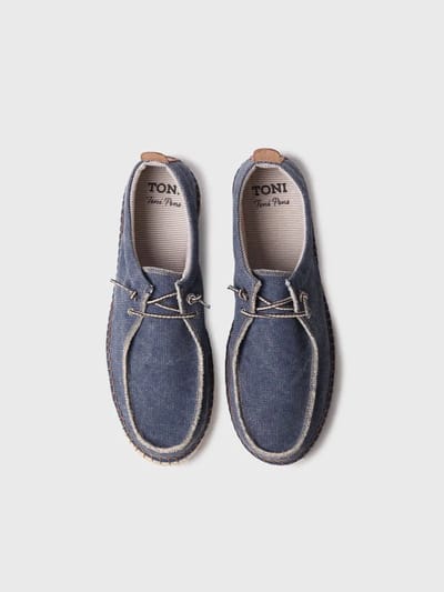 Heren espadrille van stof met veters | ODIN