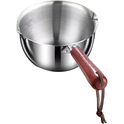 Mini casserole chauffe-beurre 300 ml en acier inoxydable 410 pour chauffer l'huile et le lait, petite casserole pour la cuisine