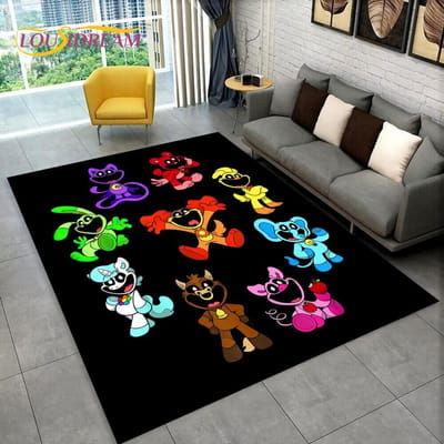 Schattige S-Glimlachende C-Diertjes Katnap Craftycorn Cartoon Tapijt Vloerkleed voor Slaapkamer Woonkamer Huis Sofa Decoratie, Kinderdecor Vloermat 70x100cm( 27x39in )