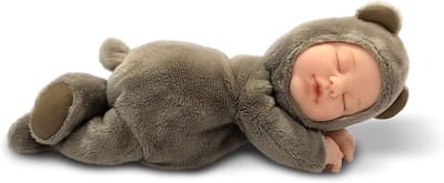 Baby Pop - Knuffelbeer Pop - Spelen en Verzorgen - Milieuvriendelijk Design - 23 centimeter - Bruin