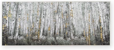 Art for the Home Canvas Geschilderde Details Berkenbos 40x100cm