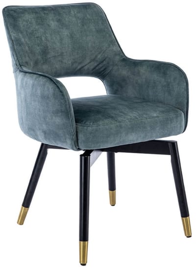 Tower Living - Lenno draaibare armstoel - blauw/zwart