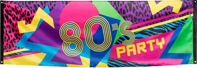 Boland - Polyester banner '80's party' - Glitter & Glamour - Disco - Feestversiering