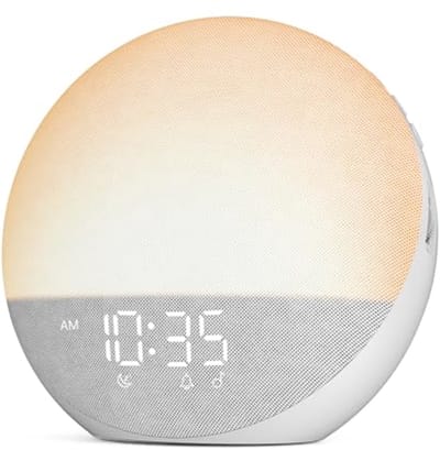 Natuurlijke Lichtwekker met Bluetooth-Luidspreker en Dimbare Klok voor Slaapkamer - 25 Slaapgeluiden