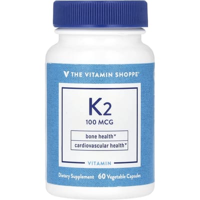 The Vitamin Shoppe, Vitamine K2, 100mcg, 60 plantaardige capsules