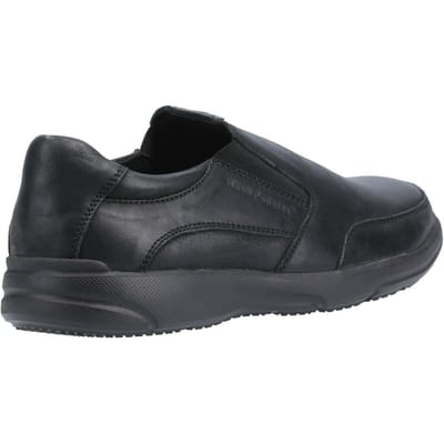 Hush Puppies Heren Aaron Slip On Leren Schoen (Zwart)