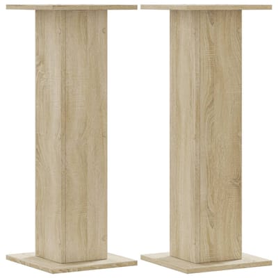 vidaXL - Plantenstandaards - 2 - st - 30x30x80 - cm - bewerkt - hout - sonoma - eiken