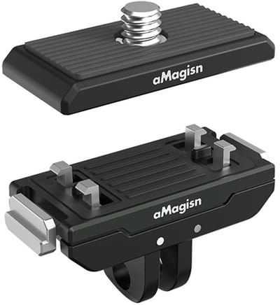 Allecto - Magnetische snelwisselhouder - Insta360 accessoires - Perfect voor vloggers - Geschikt voor GoPro Hero 11/12 - Metalen basis houder - Inc...
