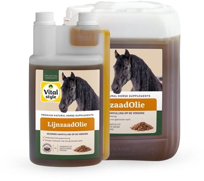 Vitalstyle LijnzaadOlie - VoordeelBundel - Supplement voor Paarden - Dé Gezonde Aanvulling op de Voeding