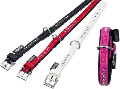 Karlie Plus Halsband Monte Carlo - 11 mm x 21 cm - Wit