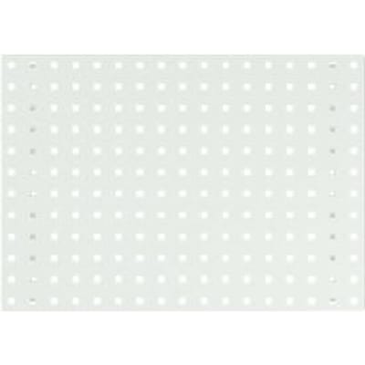 Bodempaneel Perfo 650, gatgrootte 9,2 x 9,2 mm, B 650 x D 13 x H 457 mm, gepoedercoat plaatstaal, lichtgrijs RAL 7035