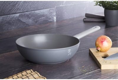 Wokpan - Koekenpan - Snel Koken - Antiaanbaklaag Zonder PFAS - 28 cm - Mat Grijs