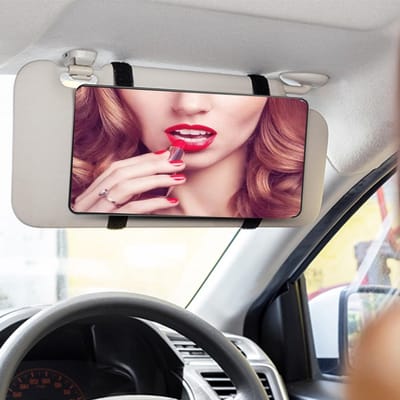 Grote Make-up Spiegel voor Auto Zonnekap, Cosmetische Spiegel voor SUV, Truck en Personenauto, Ideaal voor Make-up en Verzorging onderweg