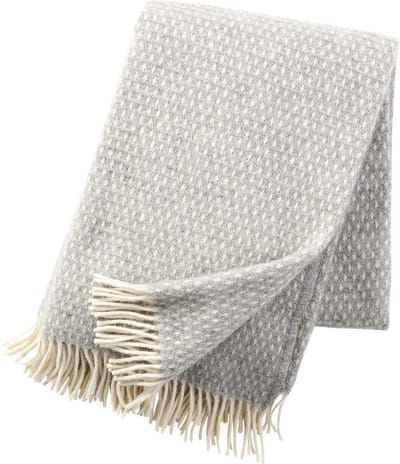 Klippan - Knut - Plaid - Light grey - grijs - wolwit - 100% lams Wol- Klippan-Deken - Woon accessoire - wollendeken - Licht-Grijs