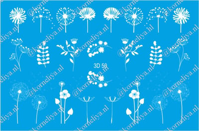 Korneliya 3D Waterdecal - 3D 050 White