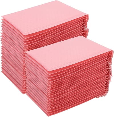 Set van 50 Luchtkussenenveloppen 18 x 23 cm A5 Roze Zelfklevende Verzendzakken voor Bescherming en Verpakking