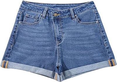 Livano Korte Broek Dames - Spijkerbroek - met Zakken - Volwassenen - Jongens - Shorts - Blauw - Maat S