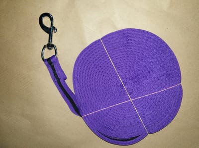 HKM longeerlijn soft 8mtr - paars / zwart