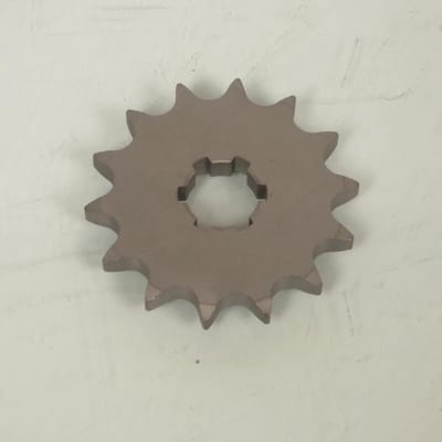 Pignon de sortie de boite France Equipement pour Moto Suzuki 80 RMX 1982 14 dents Pas 428 Neuf