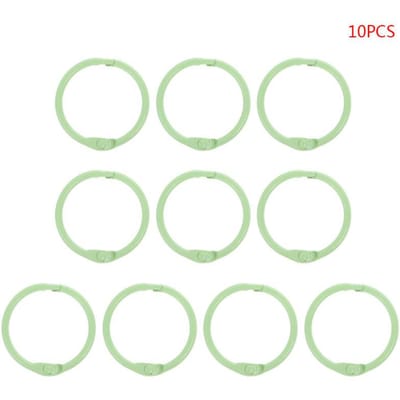 10 stuks Metalen Losbladige Bindring Boekringen DIY Albums School Kantoorbenodigdheden Dropshipping lichtgroene kleur