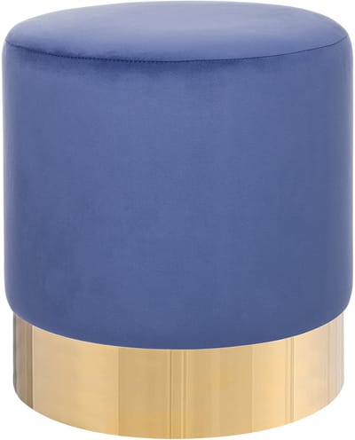 SOPHIA - Poef - Marineblauw - 39 cm - Fluweel