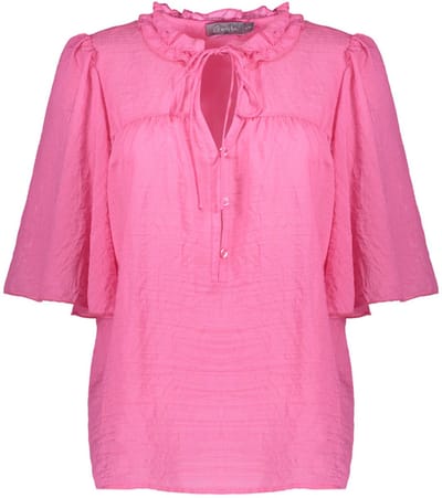Geisha Blouse Blouse Met Klokmouwen En Ruche 63422 14 Pink Dames Maat - M