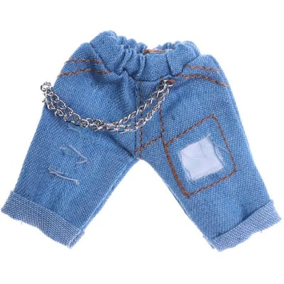 ob11 Babykleding Voor Baby Ketting Jeans Broek Drankbar En Jeans Meubels Voor Poppen 1/12 Coole Anime Hoge Kwaliteit Speelgoed Accessoires OB11 lichtblauwe kleur