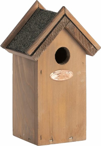 Esschert Design Houten Vogelhuisje - Bitumen Dakje - 16 x 11 x 22 cm