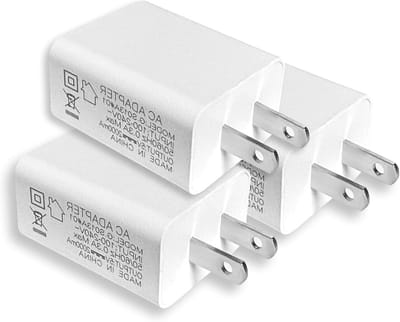 USB Oplader Set - Wandladers Stroomadapters - Camera Opladen - Veilige Laadtechnologie - 3 Stuks - Wit