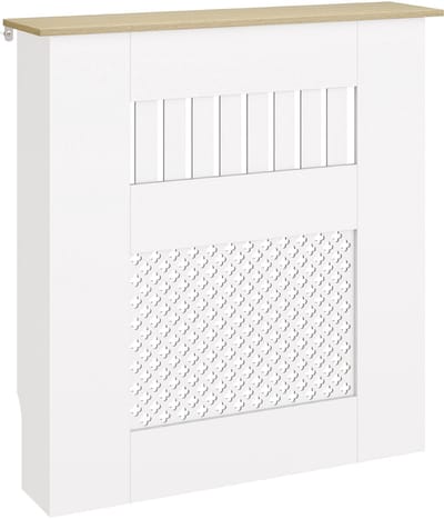 HOMCOM Radiatorbekleding - Spaanplaat - 78 x 19 x 81 cm - Wit