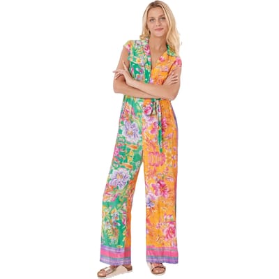 Bloemenprint V-hals jumpsuit dames Derhy India