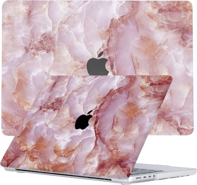 Lunso Geschikt voor MacBook Pro 16 inch (2021-2026) cover hoes - case - Marble Finley