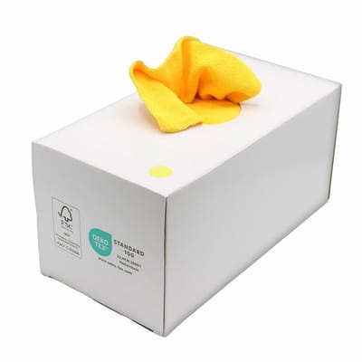 Microvezeldoeken Dispenserbox ChiaMo.nl Geel 38 x 38 cm (50 stuks)